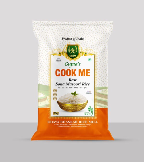 Guptas COOKME Sona Masoori Raw Rice